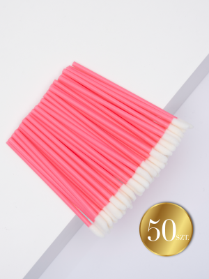 Aplikatory welurowe różowe - 50 szt